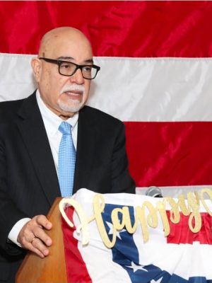 Judge Cuervo speaks at the North Dade Justice Center Law Day 2025.